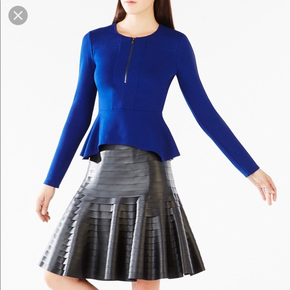 BCBGMaxAzria Tops - BCBG MAX AZRIA Long Sleeve Peplum Top - NWOT